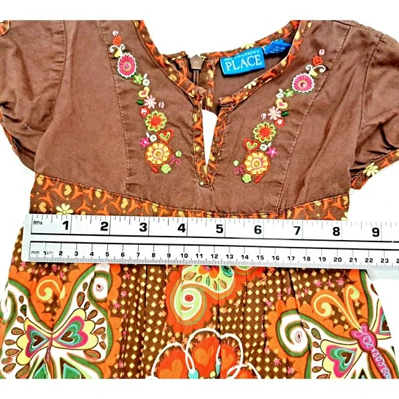 2 Vtg Girls Sz 4 Summer Dresses Children's‎ Place & Counting Daisies Boho Floral - Picture 7 of 15